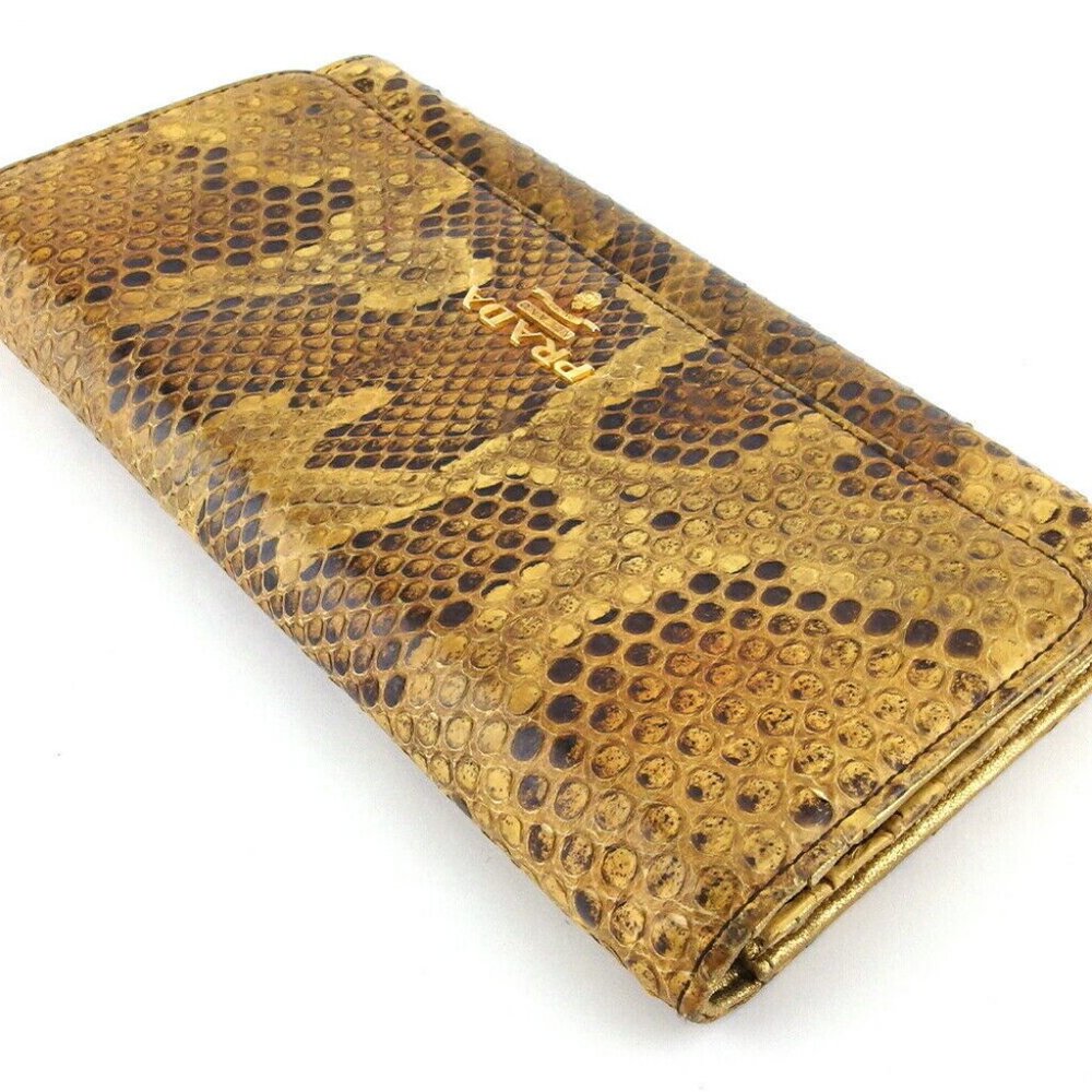 Authenticity Guaranteed Used Prada Wallet Python … - image 3